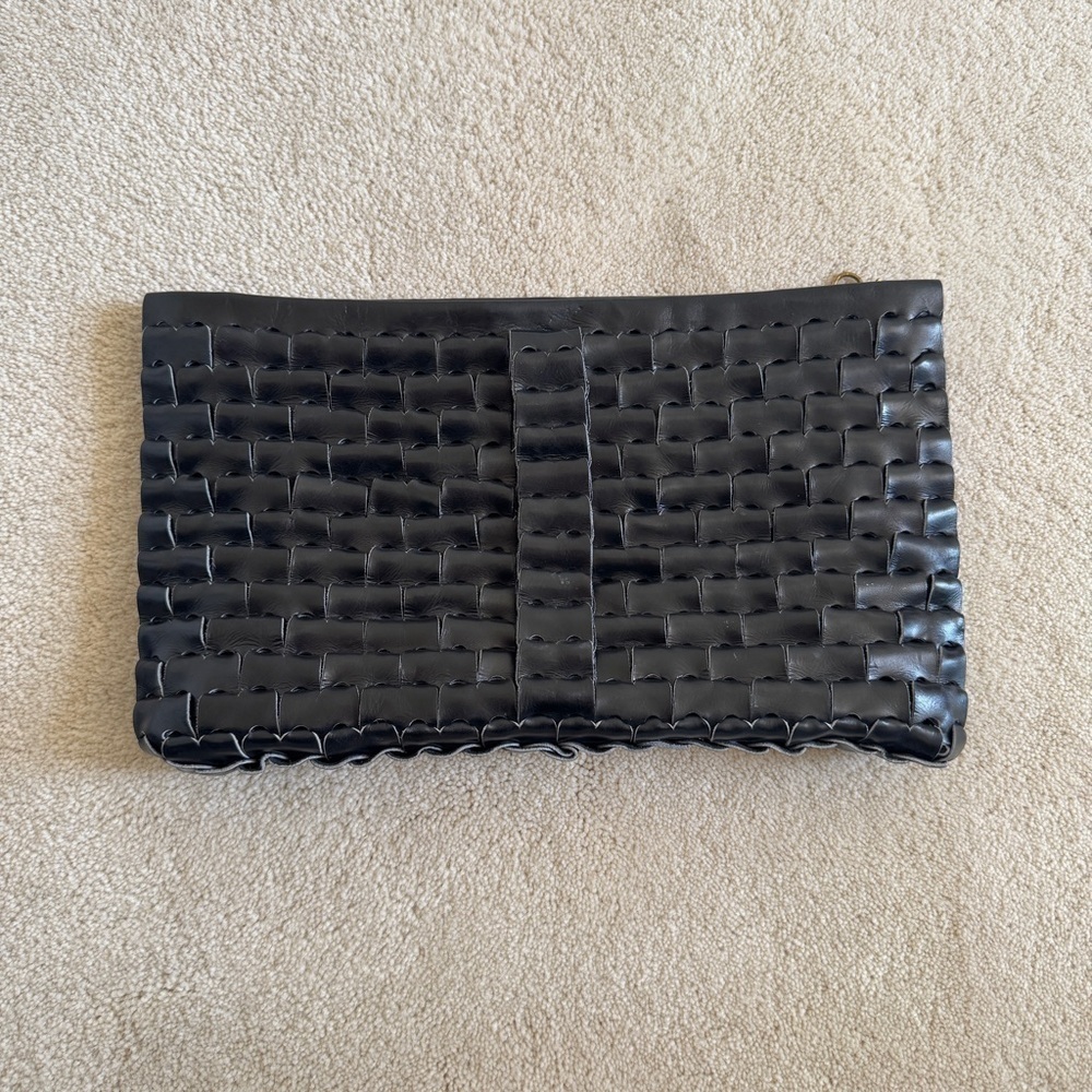 Vintage Black Woven Clutch - Picture 2 of 8